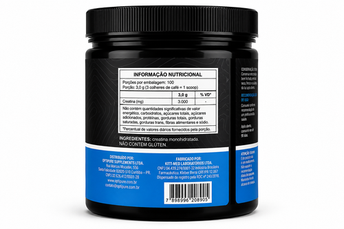 CREATINA MONOHIDRATADA 200 Mesh. Pote 300g